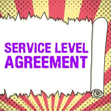 Text caption presenting Service Level Agreement. Word for changing the way you 스톡 일러스트