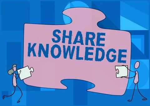 Text caption presenting Share Knowledge. Business approach teaching others what Stock Illustration