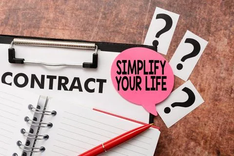 Text caption presenting Simplify Your Life. Internet Concept focused on Stock Photos