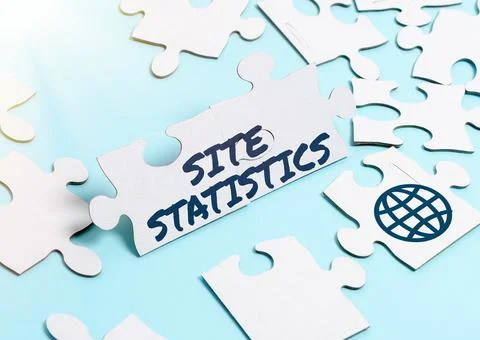 Text caption presenting Site Statistics. Business showcase measurement of Stock Photos