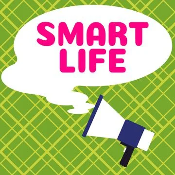 Text caption presenting Smart Life. Conceptual photo approach conceptualized Ilustración de archivo