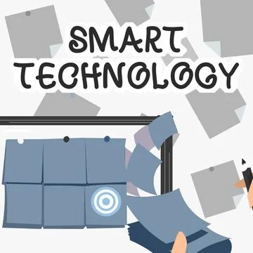 Text caption presenting Smart Technology. Business concept gadgets or device Stock Illustration