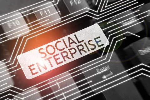 Text caption presenting Social Enterprise. Conceptual photo Business that makes Stock Photos