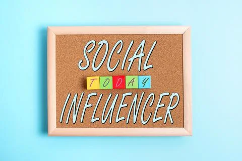 Text caption presenting Social Influencer. Business approach persuade others by 写真素材
