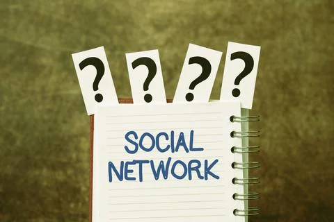 Text caption presenting Social Network. Concept meaning a framework of Stock Photos