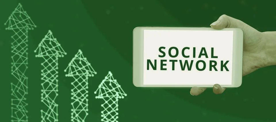 Text caption presenting Social Network, Internet Concept a framework of indiv Stock Photos