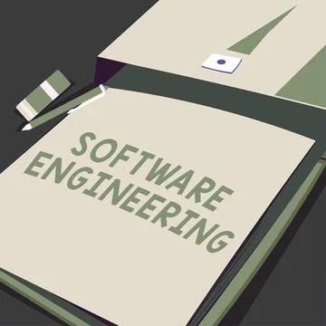 Text caption presenting Software Engineering. Conceptual photo Program Stock Illustration