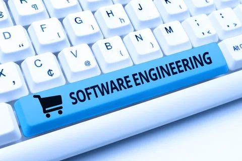 Text caption presenting Software Engineering. Word Written on apply engineering Foto stock