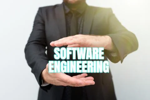 Text caption presenting Software Engineering. Business showcase Program Stock Photos