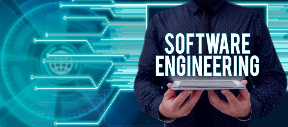 Text caption presenting Software Engineering. Business showcase Program Stock Photos