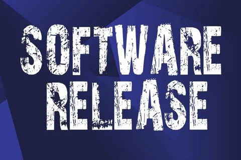 Text caption presenting Software Release. Concept meaning sum of stages of Stockillustratie