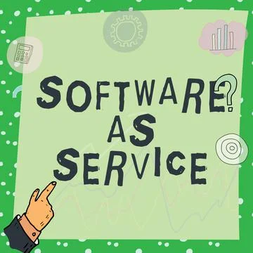 Text caption presenting Software As Service. Business approach On Demand 스톡 일러스트