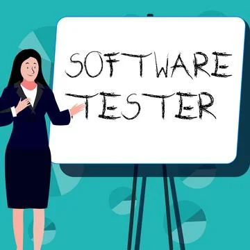 Text caption presenting Software Tester. Business showcase implemented to イラスト素材