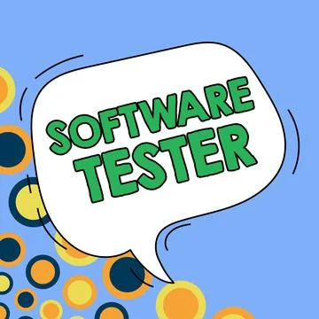 Text caption presenting Software Tester. Business overview implemented to イラスト素材