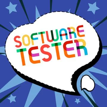 Text caption presenting Software Tester. Business concept implemented to protect イラスト素材