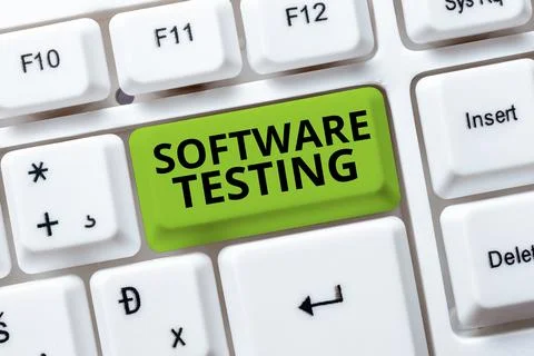 Text caption presenting Software Testinginvestigation provide information about Stockfoto's