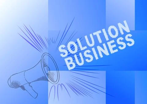 Text caption presenting Solution Business. Business approach Marketing and Illustrazione stock
