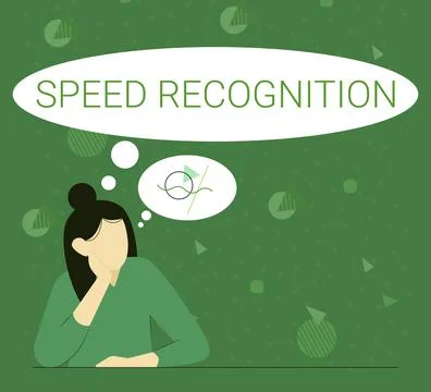 Text caption presenting Speed Recognition. Business concept interdisciplinary イラスト素材