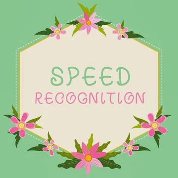 Text caption presenting Speed Recognition. Business idea temperate season of the Illustrazione stock