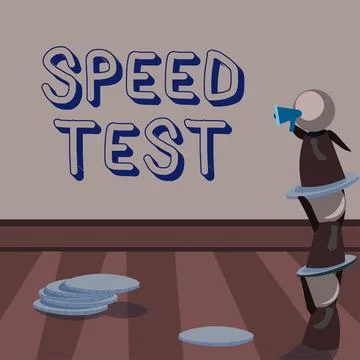 Text caption presenting Speed Test. Internet Concept psychological test for the Stock Illustration