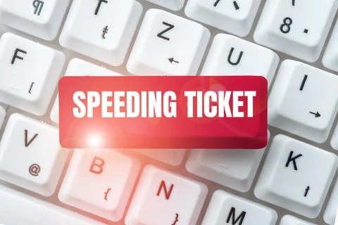 Text caption presenting Speeding Ticket. Internet Concept psychological test for Stock Photos