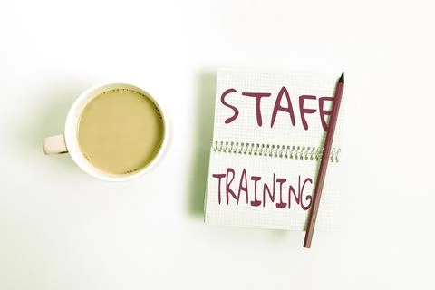 Text caption presenting Staff Training. Business concept learn specific Foto stock