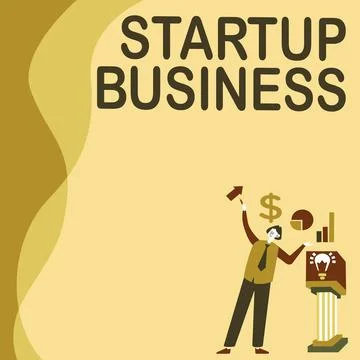 Text caption presenting Start Up Business. Business approach Engaging to a New Stockillustratie