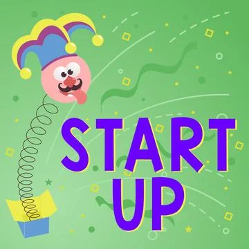 Text caption presenting Start Up. Concept meaning in the early process of Stock Illustration
