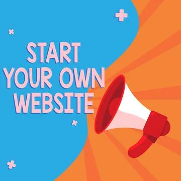 Text caption presenting Start Your Own Website. Conceptual photo serve as 스톡 일러스트