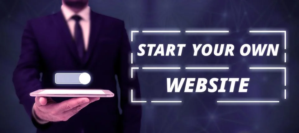 Text caption presenting Start Your Own Website. Internet Concept serve as Foto stock