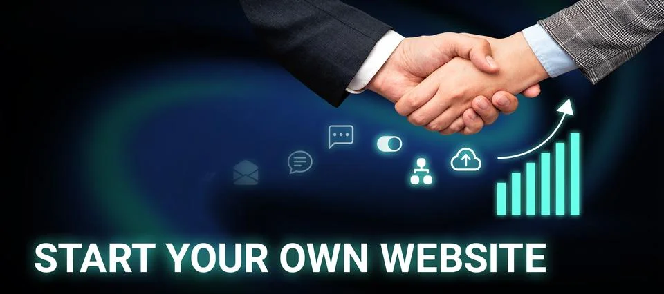 Text caption presenting Start Your Own Website. Concept meaning serve as Stock Photos