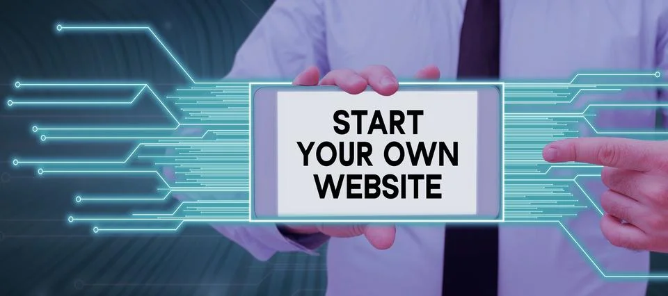Text caption presenting Start Your Own Website. Business approach serve as Stock Photos