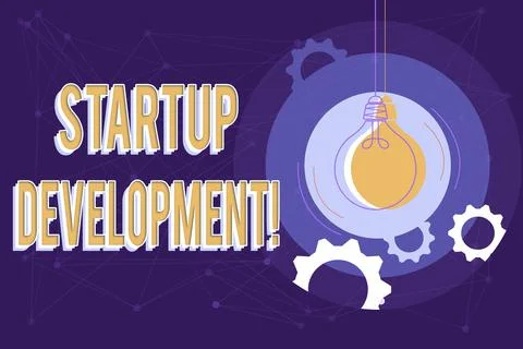 Text caption presenting Startup Development. Conceptual photo efficiently Illustrazione stock