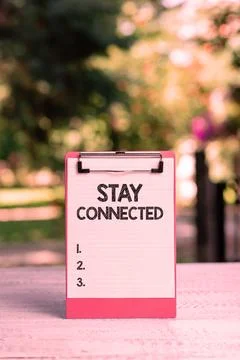 Text caption presenting Stay Connected. Business concept To keep communicating 스톡 사진
