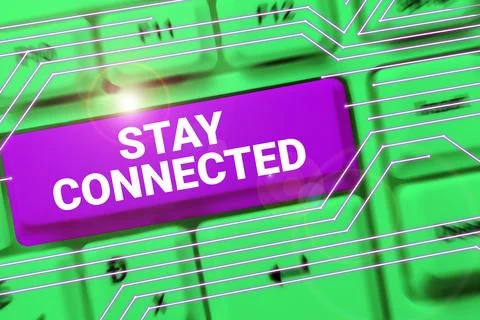 Text caption presenting Stay Connected. Business concept To keep communicating 写真素材