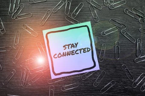 Text caption presenting Stay Connected. Business concept To keep communicating Stock Photos
