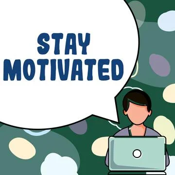 Text caption presenting Stay Motivated. Business approach Reward yourself every Stock Illustration