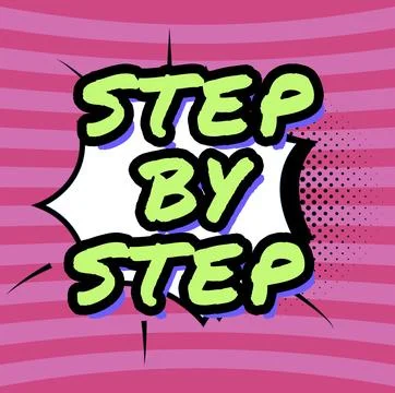 Text caption presenting Step By Step. Internet Concept Slow progress Road to Stock Illustration