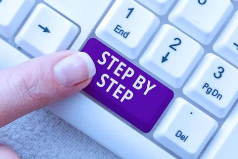 Text caption presenting Step By Step. Internet Concept Slow progress Road to Stock Photos