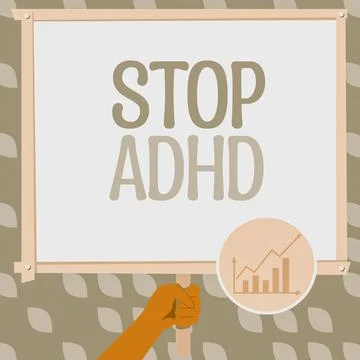 Text caption presenting Stop Adhd. Business approach voicing out their campaign 스톡 일러스트