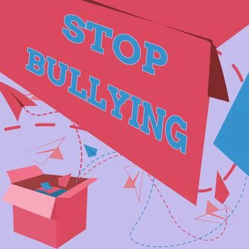 Text caption presenting Stop Bullying. Business overview Fight and Eliminate Stock Illustration