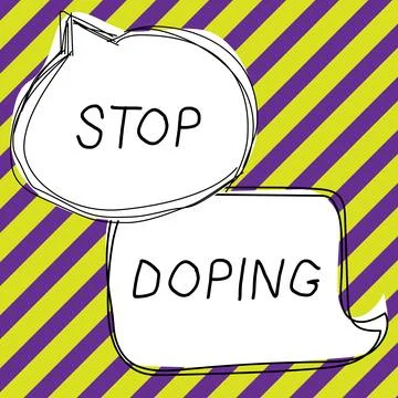 Text caption presenting Stop Doping. Internet Concept do not use use banned Stock Illustration