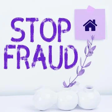 Text caption presenting Stop Fraud. Business approach campaign advices people to Stock Photos