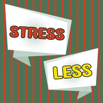 Text caption presenting Stress Less. Word Written on Stay away from problems Go Illustrazione stock