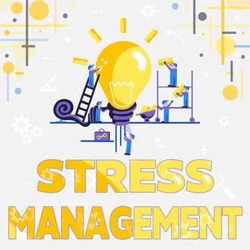 Text caption presenting Stress Management. Concept meaning method of limiting Stock Illustration