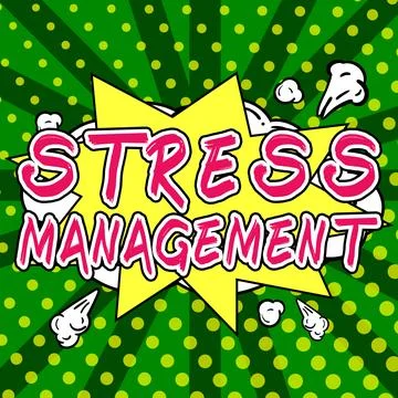 Text caption presenting Stress Management. Business showcase learning ways of Stock Illustration