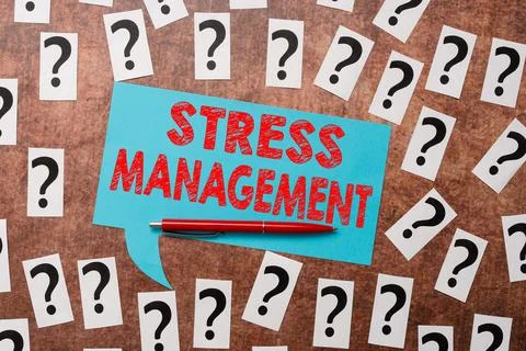 Text caption presenting Stress Management. Business approach learning ways of Stockfoto's