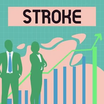 Text caption presenting Stroke. Business showcase act of hitting or striking Stock Illustration