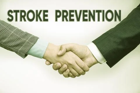 Text caption presenting Stroke Prevention. Business concept identified personal Stock Photos