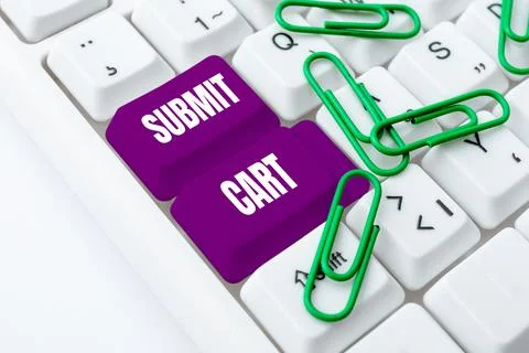 Text caption presenting Submit Cart. Business showcase Sending shopping list of Foto stock